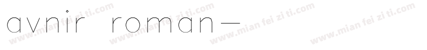 avnir roman字体转换